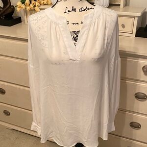 INC International Concepts White Blouse